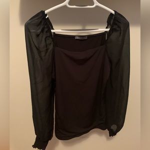 Black sheer top